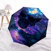 Purple Pattern  Pattern, Automatic Folding Umbrella, Portable and Foldable Design, 8 Ribs, a Christmas or Birthday Gift.