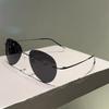 Rimless Pilot Sunglasses Men Fashion Vintage Solid Color Outdoor Shades Women New Trendy Luxury Brand Design Sun Glasses