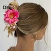 Imitation Flower Hair Clip Side Bang 3D Flower Hairpin Decorative Strong Grip Women Hair Pin Hair Accessory
