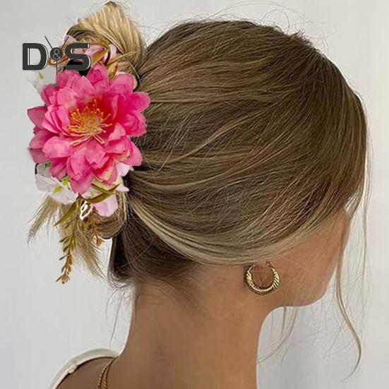 Imitation Flower Hair Clip Side Bang 3D Flower Hairpin Decorative Strong Grip Women Hair Pin Hair Accessory