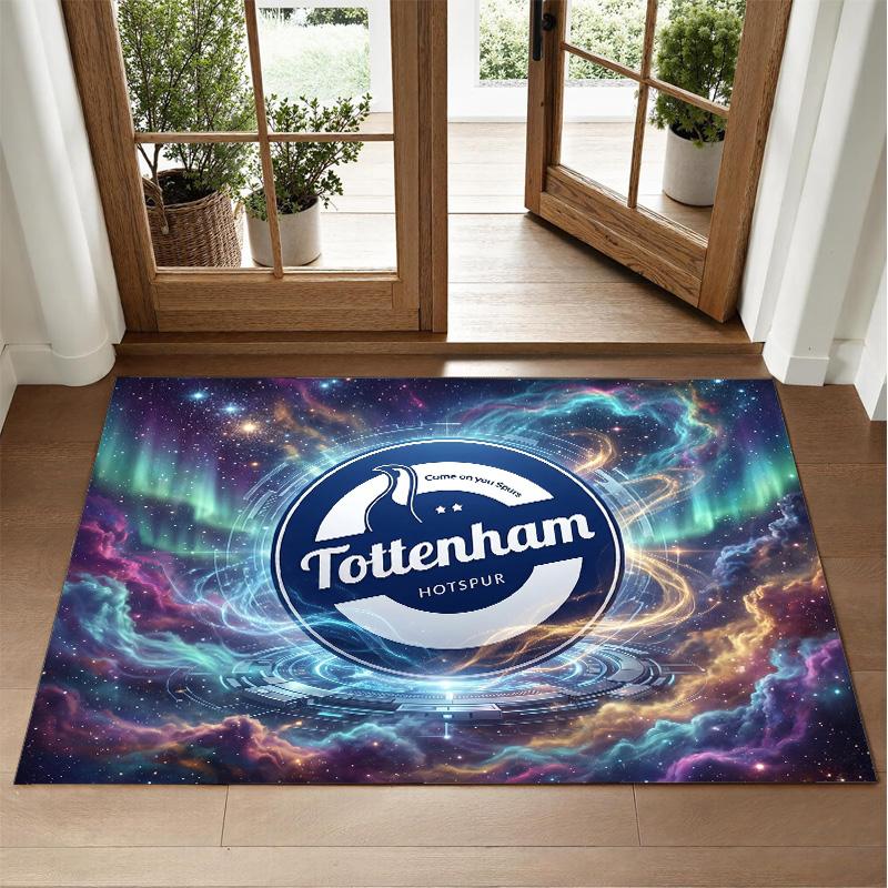 Tottenham Hotspur Design Crystal Velvet Rug Soft Decorative Mat for Bedroom Entrance