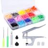 Fenrry 85/150/170/360Sets T5 Plastic Snap Button Fastener Snaps Pliers Sewing Tool Kit Press Machine Resin Garment Accessories