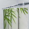 Elegant Bamboo Leaf Pattern Shower Curtain – Waterproof And Durable Bathroom Decor With Nature-Inspired Design Elevate Space