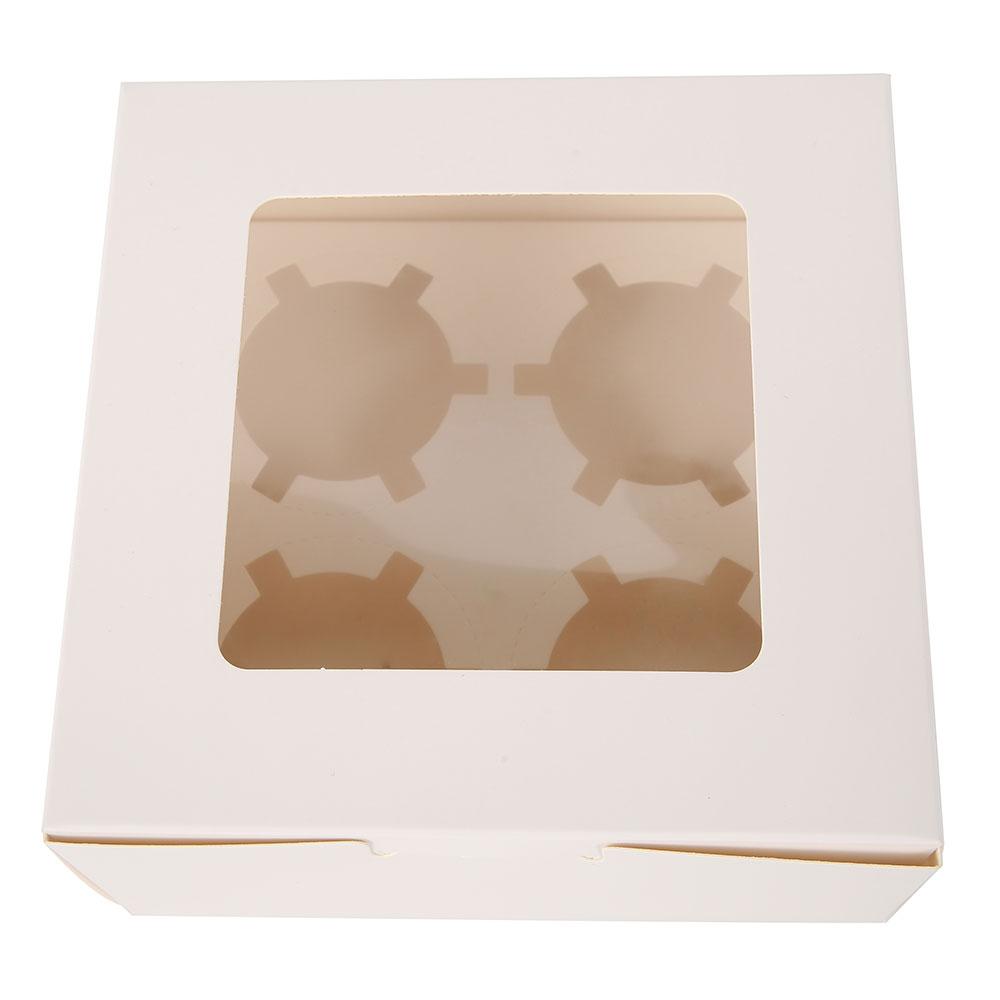 10 to 20PCS Cupcake Boxes 2/4/6 Hole Muffin Boxes Biscuit Box Clear Window Cake Holder for Weddings Christmas Birthdays Party Fa