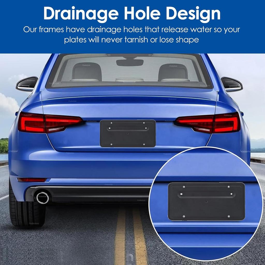 Rear License Plate for OE 1096844 00 B License Plate Frames Replacement Sturdy PP and EPDM Material, Car License Plate Holder Mounting Bracket for