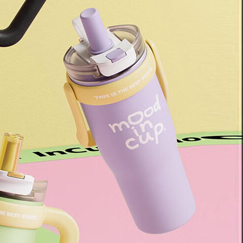 RELEA 1300ml Insulated Straw Cup with Tea Filter