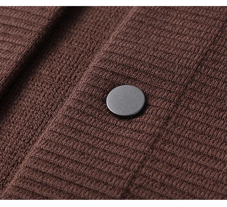 Men's Korean Style Slim Fit Knit Lapel Cardigan Sweater - Spring & Autumn Casual Trendy Jacket
