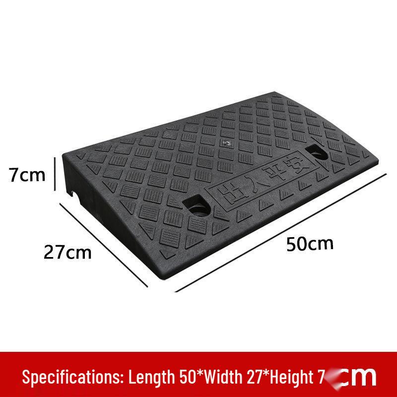 Car Sill and Roadside Plastic Uphill Triangle Speed Bump Mat