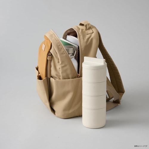 Takenaka tutu 4-Tier Lunch Box, Made in Japan, Ivory, Top Tier: 160ml x 3, Bottom Tier: 280ml, T-36378