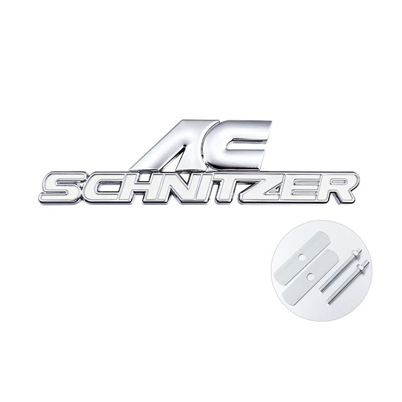 1Pcs 3D Metal AC SCHNITZER Emblem Badge Car Sticker Accessories For BMW X5 X1 E46 E90 E60 F10 F30 E39 E36 F20 E87 E92 F31 E30 ud2