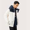Li Ning Comfortable Casual Spliced Hooded Versatile Short Down Jacket Men Outerwear Off-White AYMU363-1