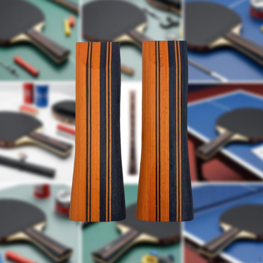,2Pcs Table Tennis Paddle Handle, Racket Professional Solid Wood Pong