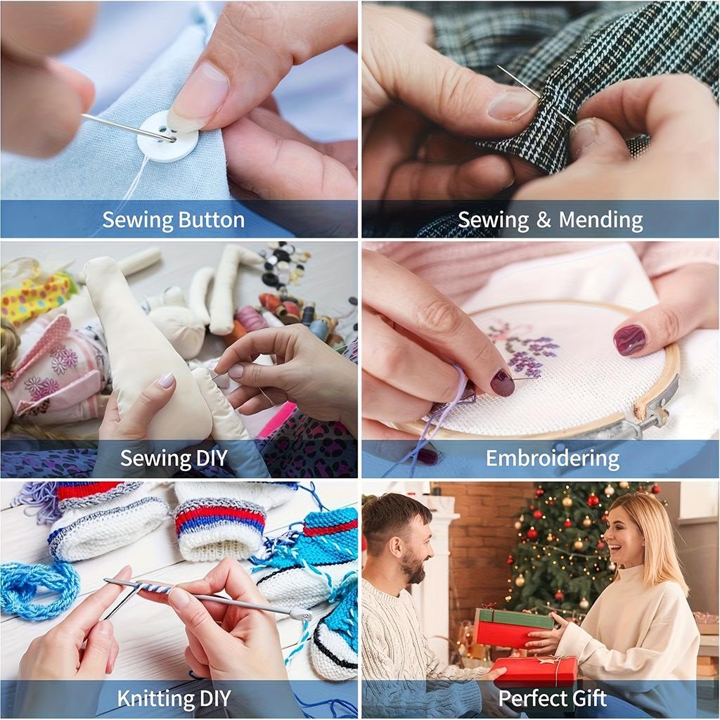 Compact Travel Sewing Kit - All-in-One DIY Repair Set with Premium Accessories (Scissors, Thread, Needles) for Adults