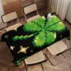 2D Pixel Art Creeper Tablecloth Restaurant Kitchen Tablecloth Living Room Home Decoration Rectangular Party Decoration