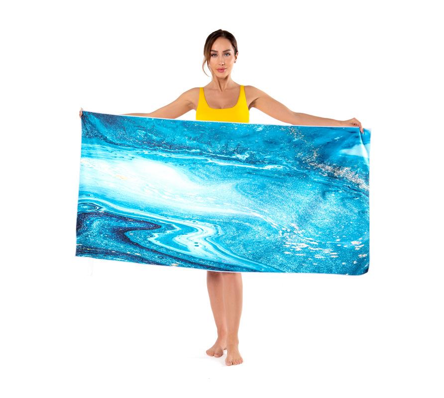 Double-sided Velvet Microfiber Absorbent Quick-drying Printed Beach Towel Swimming Absorbent Bath Towel