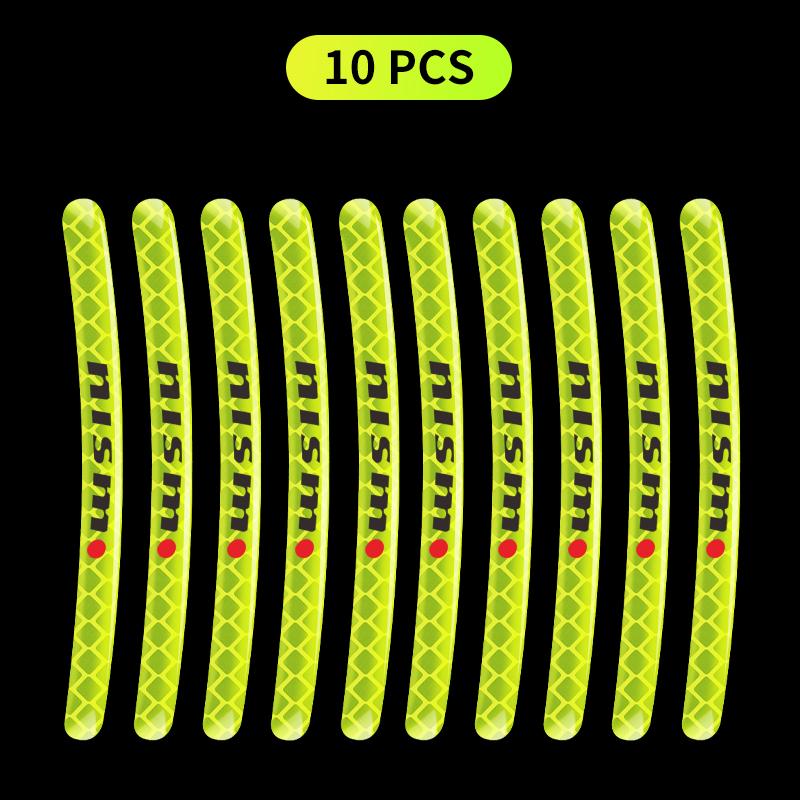 Auto Radnabe Reflektierende Aufkleber Reifen Felge Leuchtendes Zubehör Für Nissan Nismo Almera Tiida Juke Teana Qashqai 350Z 370Z GTR