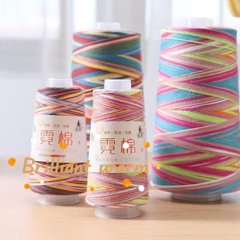 50/300g Colorful Pure Cotton Thread 5.4 Strands Single Strand Medium Fine Thread DIY Hand Woven Sweater Yarn Soft Skin Friendly