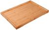 Ansimple Bamboo Tray, Tea and Cafe Tray, Square, Tabletop, Japanese Style, Simple, Natural (33 X 22 X 2.4 Cm), Available In Small, Medium, and Large