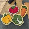 Carrot Tomato Design Quick-Dry Absorbent Kitchen Bathroom Hands Vegetables Coral Fleece Hand Towels Towel Wall Hanging Rag