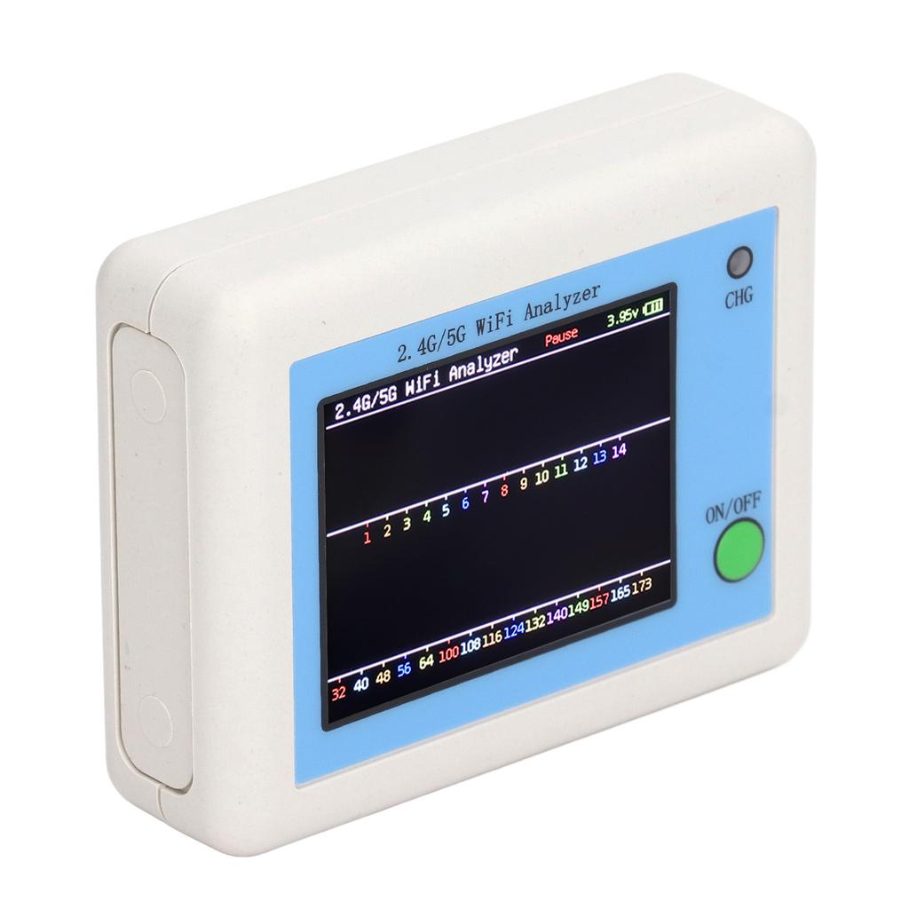 2,4G 5G WLAN-Analysator 2,4 Zoll TFT-Farbbildschirm Lichtanzeige Netzwerksignal-Scanner-Analysator