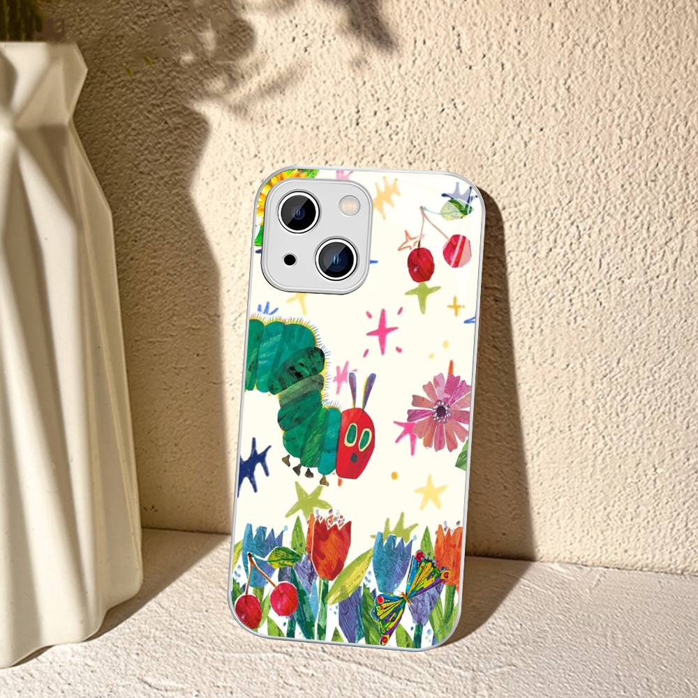 The Very Hungry Caterpillar For IPhone 14 13 12 Mini 11 Pro XS Max X XR 14 Plus Tempered Glass Cover