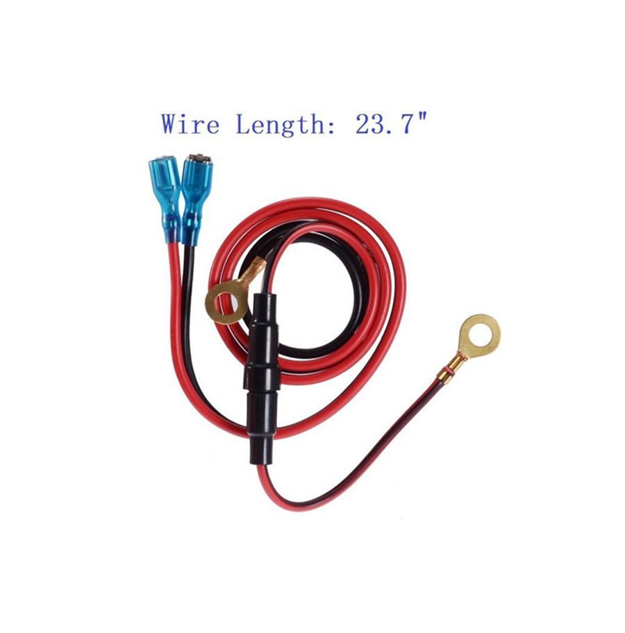 Waterproof Dual USB Charger Socket Power Outlet 2.4A & 2.4A (4.8A) with Wire In-line 10A Fuse for Car Boat Marine Motorcycle RV Truck Camper Vehicles