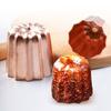 4Pcs Aluminum Zinc Zinc Alloy Canele Cake Mould Non-stick Cupcake Mould Decorating Cannele Mold Mousse