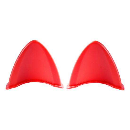 

2 шт. модная кошка, легкая в ушах, удобная однотонная установка, силиконовый шлем, декоративная наклейка красный