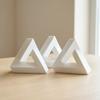 Funny Impossible Triangle Ornament Minimal White Triangle Optical Paradox Craft Decor Novelty Gift