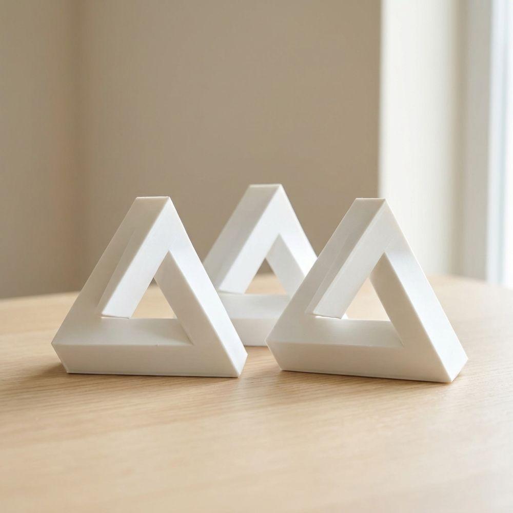 Triangle Illusion d'Optique Géométrique Imprimé en 3D Paradox Optique Artisanat Décor Cadeau Original