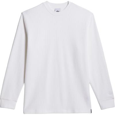T-shirt thermique à manches longues couleur unie col rond confortable respirant polyvalent t-shirt à manches longues hauts pour hommes blanc IY1598