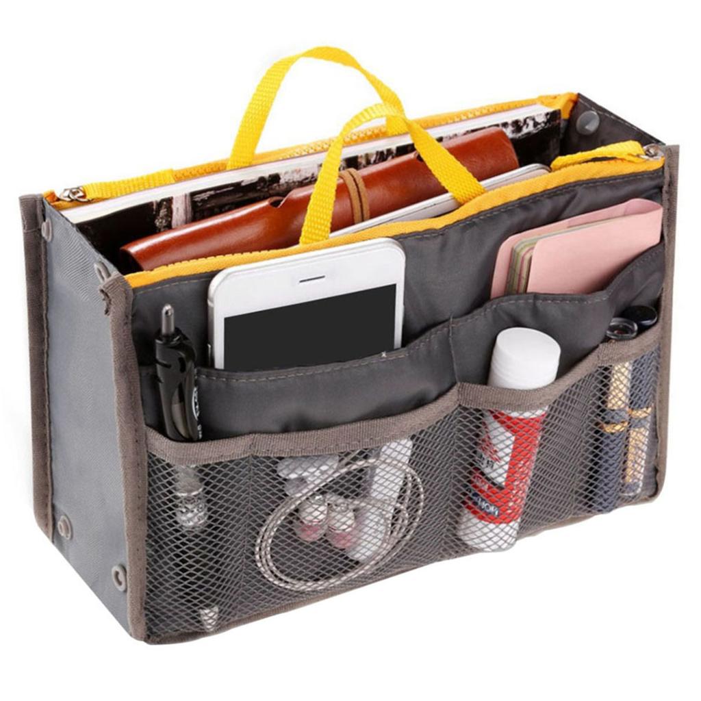 Cestovní vložkový organizér taška Dámská Nylonová vložka organizér Kabelka Peněženka Více velkokapacitní Dámská vložková taška Podšívka Kosmetická taška