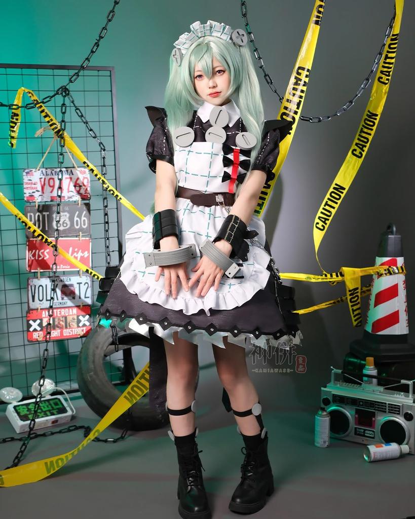 Corin Wickes Cosplay Maid Zenzero Cosplay Costume with Adult Costume for School and Stage Performances Size [Excellent Product] Wig, Festivals,