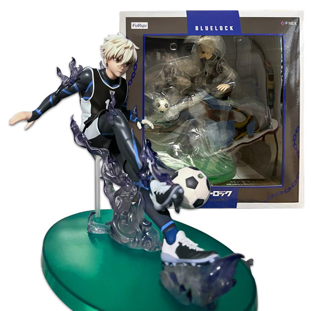 18CM Anime BLUE LOCK Nagi Seishiro Figure Football Style Special Effects Parts Model Toy Perfect Gift Collection Aciton Figure PVC
