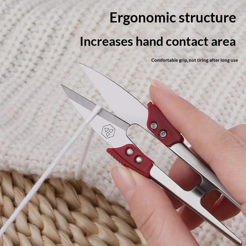 3/6Pcs U Thread Scissors Stainless Steel Yarn Shears Cutting Sewing Scissors Cross Stitch Scissors Embroidery Shears Clippers