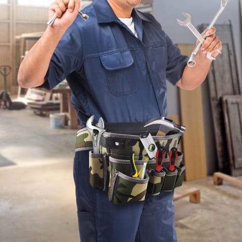 Interior Tool Bag, Tool Pouch, Small Organizer, Waist Bag with Holder, Oxford Cloth, Waterproof and Abrasion Resistant, Multifunctional, Large Capacit