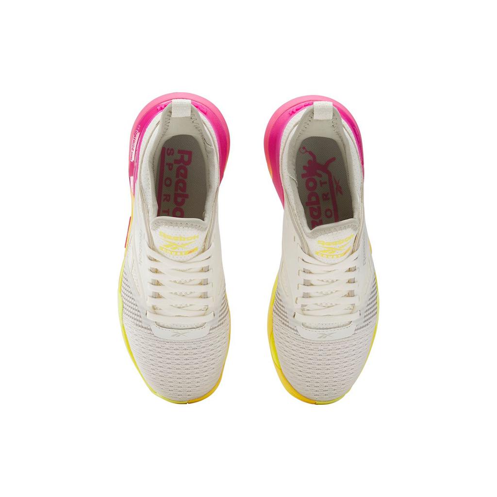 Reebok Nano Court Scarpe da Allenamento Comode Basse Donna sneaker Bianco Giallo Rosso 100212267