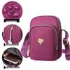Trendige Nylon-Crossbody-Tasche für Handy & Münzen - Vertikale Umhängetasche