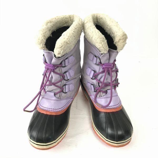 SOREL/Leather Snow Boots/24.0cm/Light Purple/Insulated/Waterproof(USED)