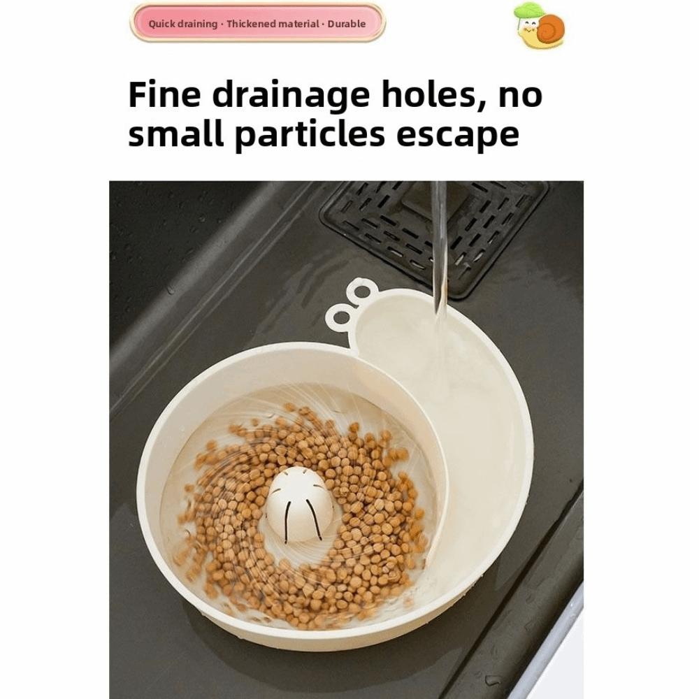 Snail Shape Fruit Washing Bowl Portable Kitchen Drainage Basket New Fruit Washing Basket