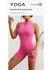 Y2K Zipper Back V-Peach Hip Sports Yoga Jumpsuit