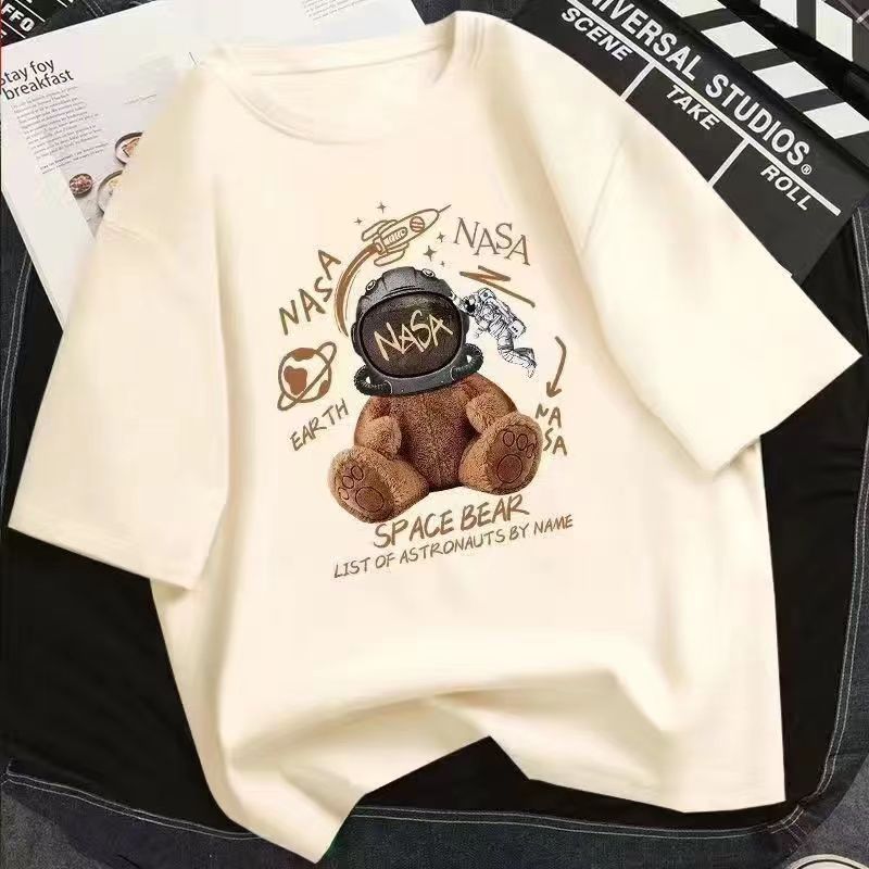 High-End Printed Men'S Short-Sleeved T-Shirt Half-Sleeved Summer Men'S Clothing Handsome Trendy Cartoon T-Shirt Top Summer