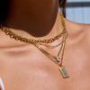 European and American rhinestone titanium steel necklace jewelry does not fade stainless steel explosion