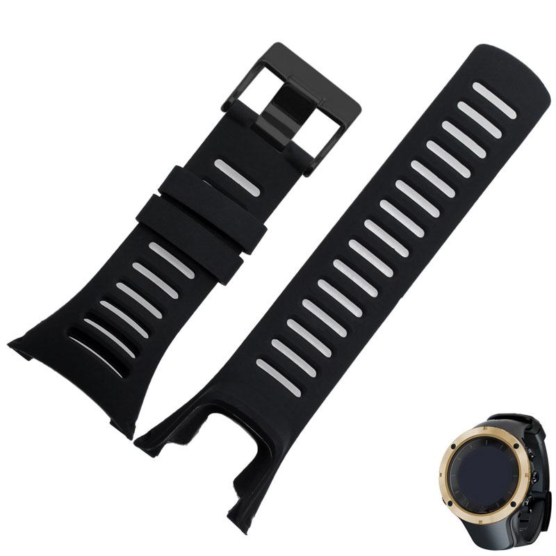 For Suunto Ambit 3 Peak / Ambit 2 Buckle Rubber Watchbands Correa Silicone Gel Wristband Bracelet Sports Watch Strap Band
