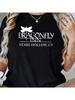 Printed Wounisex's T-Shirts With Letters And Dragonflies Artistic Fashion T-Shirts Everyday Wounisex's Tops