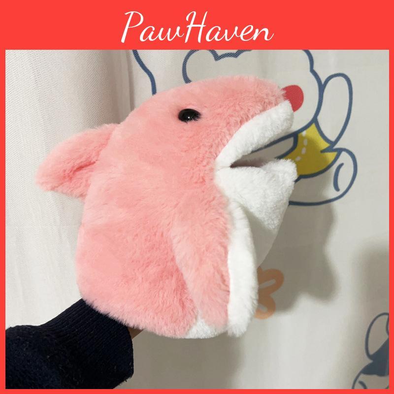 Opening Mouth Shark Hand Puppet Plush Toy Glove Interactive Doll Marine Creature