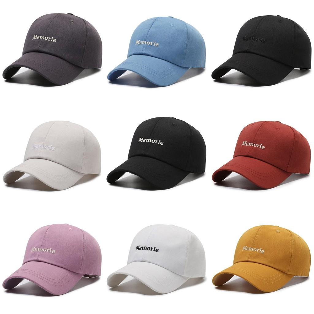 Letter Memorie Embroidered Baseball Cap Round Top Breathable Hat Gift Adjustable