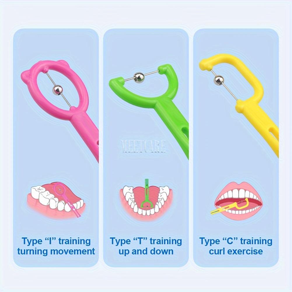 3-częściowy Trener Końcówki Języka Dziecięcy Ćwiczenie Pielęgnacji Jamy Ustnej Elastyczność Języka Trening Terapia Autyzmu Narzędzie do Wymowy