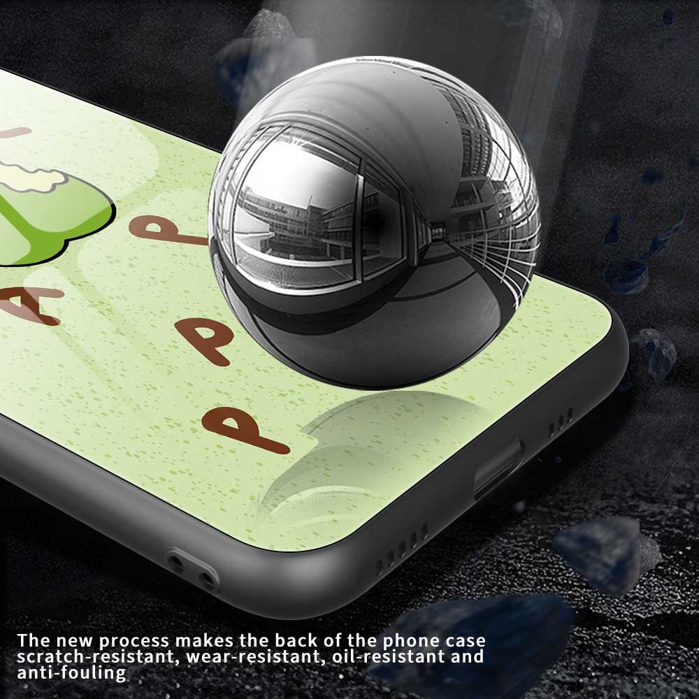 For iPhone 17 Air Case PC TPU Tempered Glass Pattern Printing Anti Drop Phone Back Cover