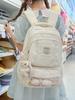 Schoolbag Korean version of the new ins style transparent backpack schoolbag female college style high value fashion large capacity student backpack